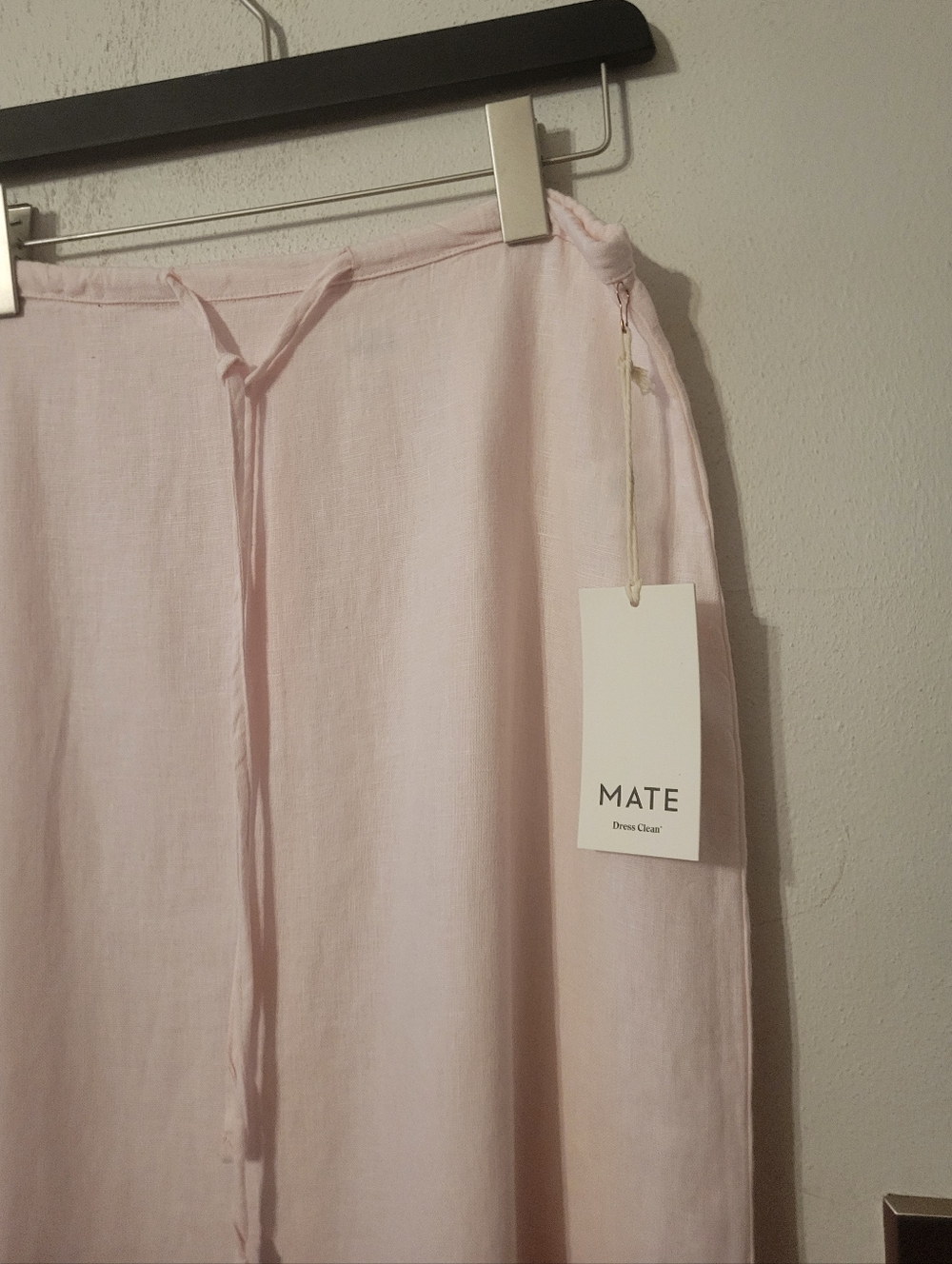 Mate the Label Organic Linen Cinch Midi Skirt - Pale pink (Opal) - Picture 2 of 7